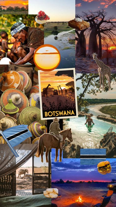 #collage #aesthetic #country #Botswana #travel #BotswananFood #viralpost #culture #safari Botswana Travel, Aesthetic Country, Top Places To Travel, Travel Inspiration Destinations, Adventure Travel Explore, African Countries, Group Travel, Zoology, Botswana