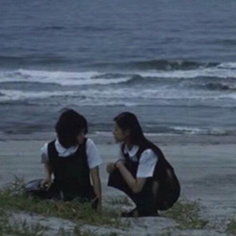 Two Girls, My Eyes, The Ocean, The Beach, Japan