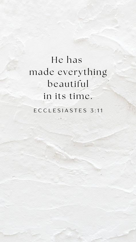 Ecclesiastes 3 11 Tattoo, Inspirational Wedding Quotes, Wedding Bible Verses, Ecclesiastes 3 11, Birthday Quotes Inspirational, Biblical Wisdom, Wedding Bible, Ecclesiastes 3, Inspirational Rocks