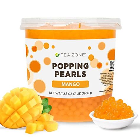 Boba Popping, Popping Pearls, Popping Boba, Gum Flavors, Boba Pearls, Mango Flavor, Dessert Toppings, No Cooking, Sweet Snacks Recipes