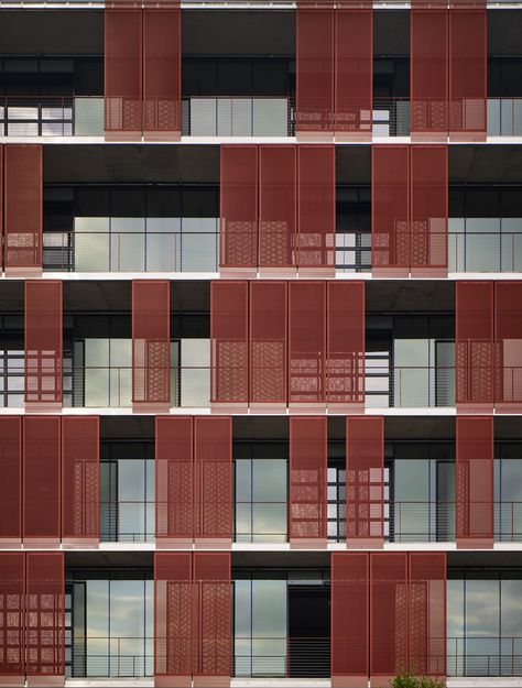 Gallery of Makers Quarter Block D Office Building / BNIM - 9 Corten Steel Elevation, Panel Facade Architecture, Office Buildings Architecture, Modern Office Building Exterior, Office Building Facade, Office Facade, Gallery Building, Building Skin, Residential Building Design