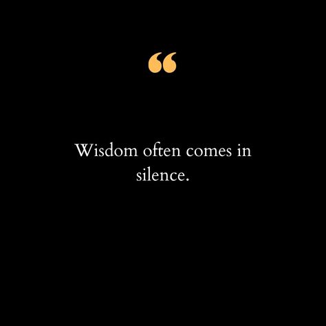 In the hustle and bustle of our daily lives, amidst the constant noise and chatter, we often overlook the profound wisdom that silence carries. It's in those moments of quiet introspection, away from the distractions of the world, that we truly hear the whispers of our inner voice and connect with our deepest truths. Silence isn't just the absence of sound; it's a space where clarity emerges, where we gain insights that words fail to convey. It teaches us patience, resilience, and the art of... Solitudeness Quotes, Vow Of Silence, The Whispers, Deep Truths, Inner Voice, The Hustle, Pretty Quotes, Spiritual Quotes, Quote Of The Day