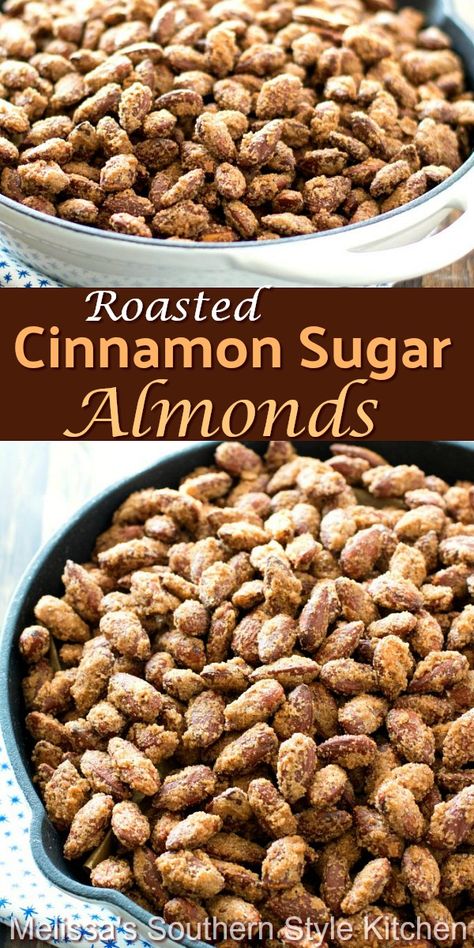 Cinnamon Sugar Almonds, Sugar Almonds, Snacks Sweet, Candied Almonds, Nut Recipes, Homemade Candy, Candied Nuts, School Snack, Roasted Almonds