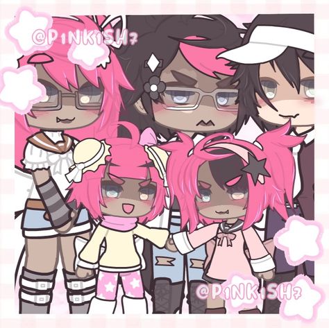 Gacha Life Family Oc, Gacha Family Oc, Gacha Life Family Oc Ideas, Gacha Life Family, Gacha Family, Gacha Life Sleep Outfits, Gachalife Girl Outfits, Gacha Fits, Gacha Base Poses Cute