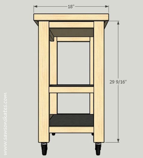 A DIY Kitchen Island is a Reader's Only Wish Small Space Kitchen Island, Small Kitchen Cart, Diy Kitchen Cart, Island On Wheels, Modern Grey Kitchen, Kitchen Island On Wheels, Diy Kitchen Backsplash, Grey Kitchen Designs, Diy Outdoor Table