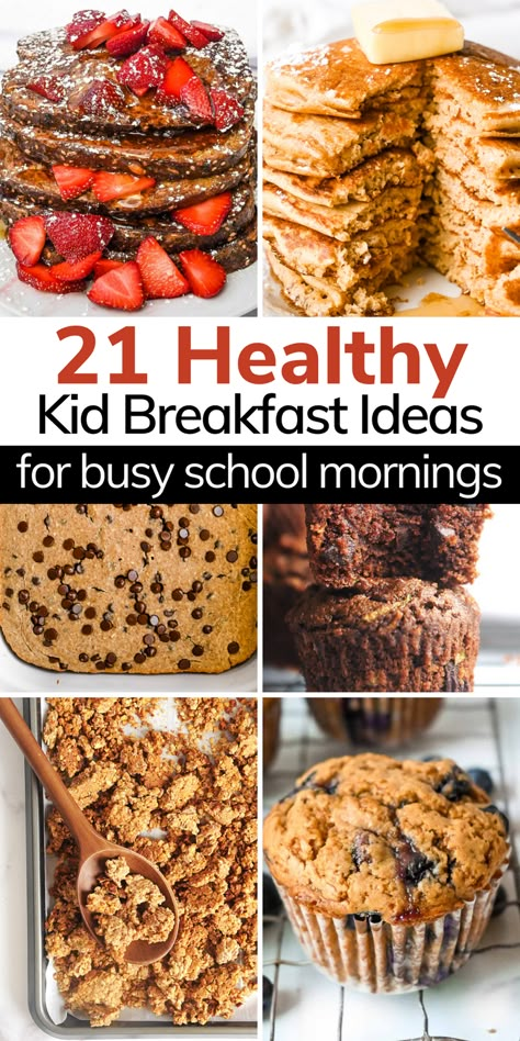 Breakfast ideas for kids can leave any parent stumped! Whether it's a picky eater or busy days, finding a healthy and nutritious morning meal that your family will eat can be a challenge. Breakfast Meal Prep For Picky Eaters, Easy Prepped Breakfast, Healthy Sunday Breakfast Ideas, Breakfast Ideas Fast Healthy, Breakfast Prep For The Week Kids, Kid Breakfast Meal Prep, Healthy School Morning Breakfast, Easy Breakfast Ideas For Picky Eaters, Kids Quick Breakfast Ideas