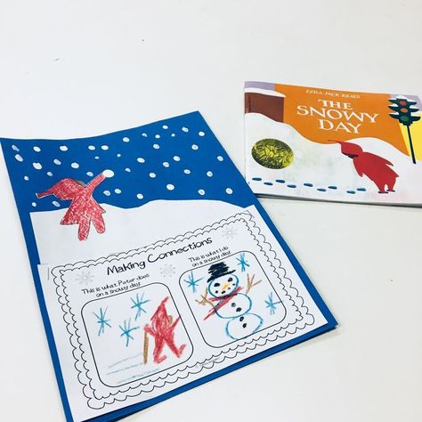 The Snowy Day Craft, The Snowy Day Activities, Snowy Day Craft, Craftivity Kindergarten, The Snowy Day Book, Winter Craftivity, Winter Math Kindergarten, Thematic Teaching, The Snowy Day