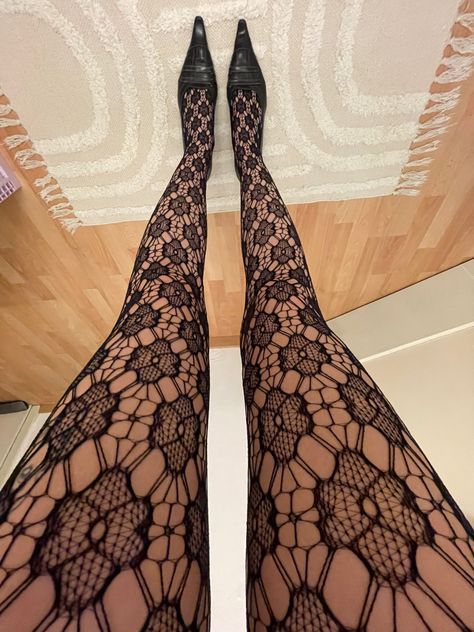 Lace Stockings, Lace Tights, Stockings, Tights, Heels, Lace, Black