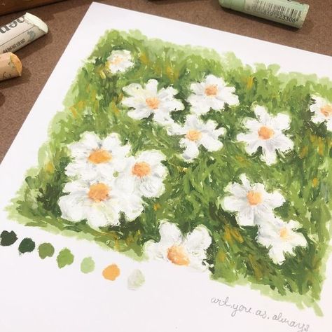 Painting Using Crayons, Oil Pastel Art Aesthetic Flowers, Oil Pastel Art Cute, Mungyo Oil Pastel Art, Oilpastel Ideas, Oil Pastel Tips, Oilpastel Draw, Color Pastel Art, Painting With Crayons