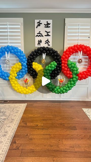 Baloon Wall, Olympic Party Decorations, Olympic Horses, Olympics Decorations, Barbie Christmas Tree, Olympic Theme Party, Beer Olympic, Olympic Theme, Fun Drinking Games