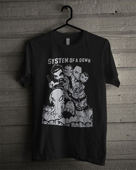 System Of A Down Rock Band T Shirt System Of A Down Shirt, System Of A Down, Skull Clothing, Types Of T Shirts, Rock T Shirts, Skull Fashion, Band Shirts, T-shirts & Tank Tops, Direct To Garment Printer