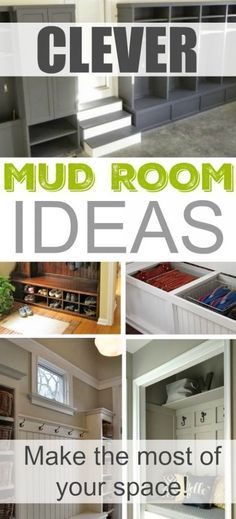 Inventive ideas to help you make the most of the space available in your mud room! Mud Room Renovation, Mud Room Seating Ideas, Practical Mudroom Ideas, Mudroom Layout Ideas, Mud Room Walls, Entry From Garage To House, Mud Room Closet Organization, Minimalist Mudroom Ideas Entryway, Coat Room Ideas