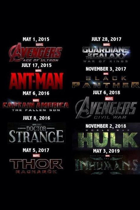 List of Marvel’s Upcoming Movies Till 2019 Leaked? | Mobile Likes Upcoming Marvel Movies, Blockbuster Video, Marvel Phases, Univers Dc, Marvel Captain America, Dc Movies, Marvel Entertainment, Age Of Ultron, Ms Marvel