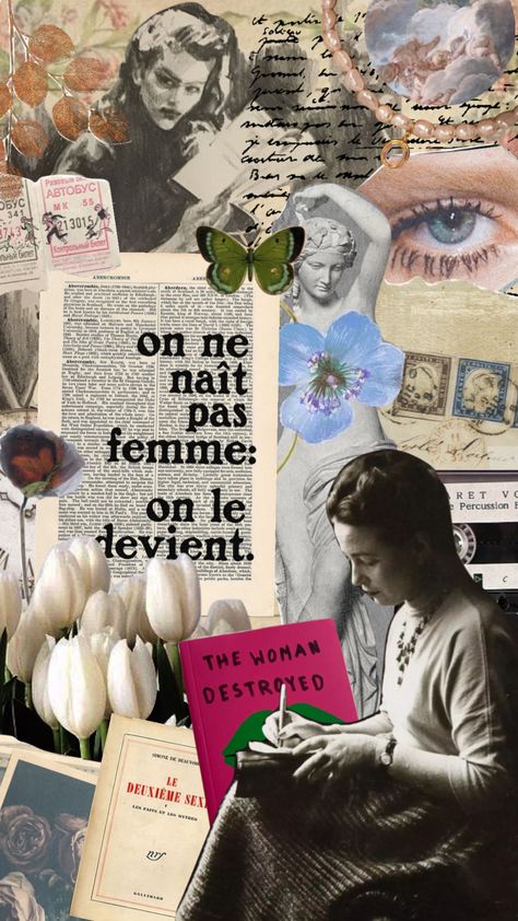 simone de beauvoir #philosophy #simonedebeauvoir #academia Journal Diary, Laura Lee, Girl Power, Philosophy, Wallpapers, Paris, Quotes, Books, Wall