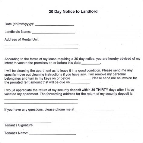 30 Day Notice To Landlord Pdf Roommate Ideas, Move Out Notice, 30 Day Eviction Notice, Paypal Hacks, Business Binders, Word Structure, Real Estate Forms, Eviction Notice, Moving Apartment