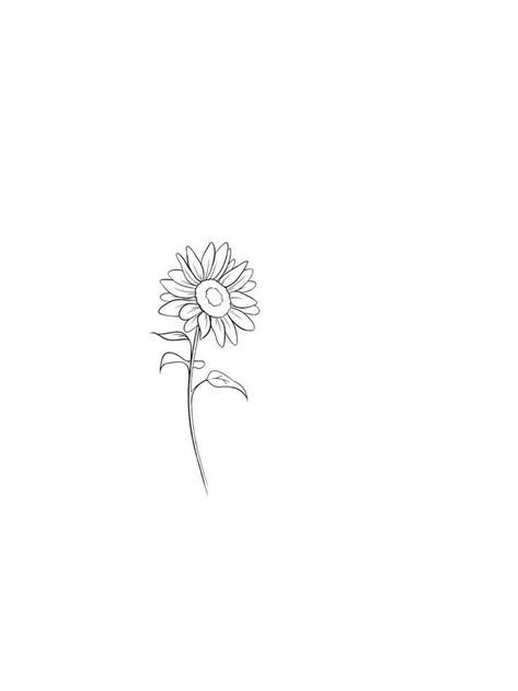 Daisy And Sunflower Bouquet Tattoo, Minimal Sunflower Tattoo Simple, Fine Line Daisy Tattoo Ideas, Daisy Tattoo One Line, Flower Tattoo Simple Minimalist, Sunflower Line Drawing Tattoo, Sunflower Line Drawing Simple, Small Line Tattoo Ideas, Sunflower Fine Line Drawing