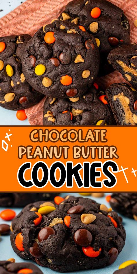 Monster Cookie Bars Recipe, Bakery Style Cookies, Food Art Ideas, Oreo Cookie Flavors, Gourmet Bakery, Stuffed Cookies, Chocolate Peanut Butter Cookies, Filled Cookies, Peanut Butter Filling