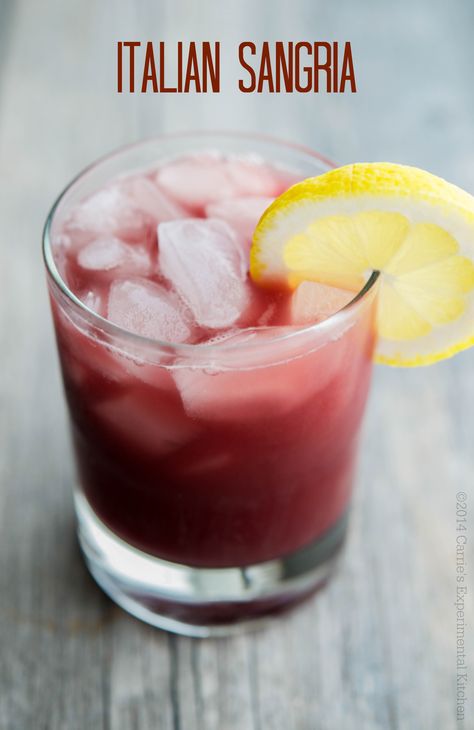 Italian Sangria | Carrie's Experimental Kitchen #beverages  #wine Italian Sangria, Christmas Seafood, Red Wine Sangria, Italian Drinks, Italian Dinner Party, Italian Party, Christmas Summer, Sweet Vermouth, Italian Cocktails