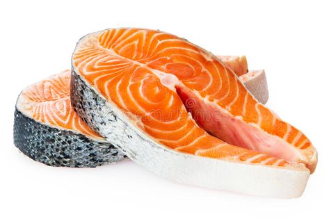 Fresh Raw Salmon Red Fish Steak isolated on a White Background royalty free stock photography Tuna Loin, Fish Steak, Fish Salmon, Raw Salmon, Wild Caught Fish, Salmon Red, Salmon Steak, Atlantic Salmon, Salmon Fish