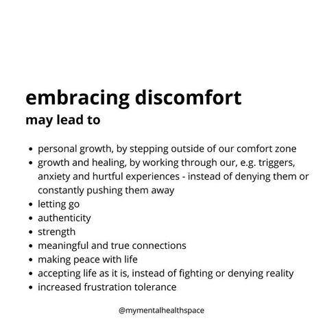 Embrace Discomfort Quotes, How To Face Your Fears, Discomfort Quotes, Embrace Discomfort, Uncomfortable Feelings, Face Reality, Education Post, Writing Therapy, Spiritual Health