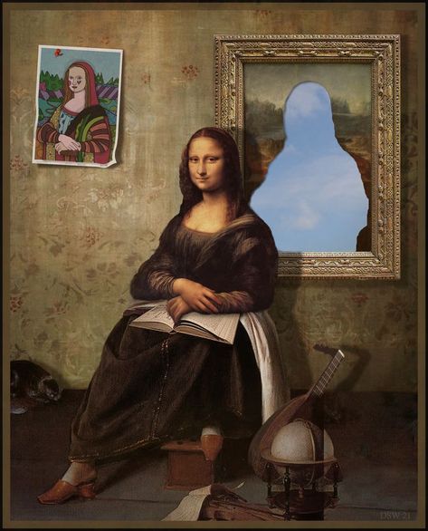 Mona Lisa Background Only, The Monalisa Painting, Mona Lisa Facts, Mona Lisa Smile Poster, Mona Lisa Memes Funny, Secret Life, Digital Artwork, Mona Lisa, Art Projects