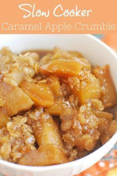 Crockpot Caramel Apple, Crockpot Caramel, Slow Cooker Caramel, Cinnamon Spread, Caramel Apple Crumble, Fake Ginger, Fall Crockpot Recipes, Dessert Halloween, Crockpot Dessert Recipes