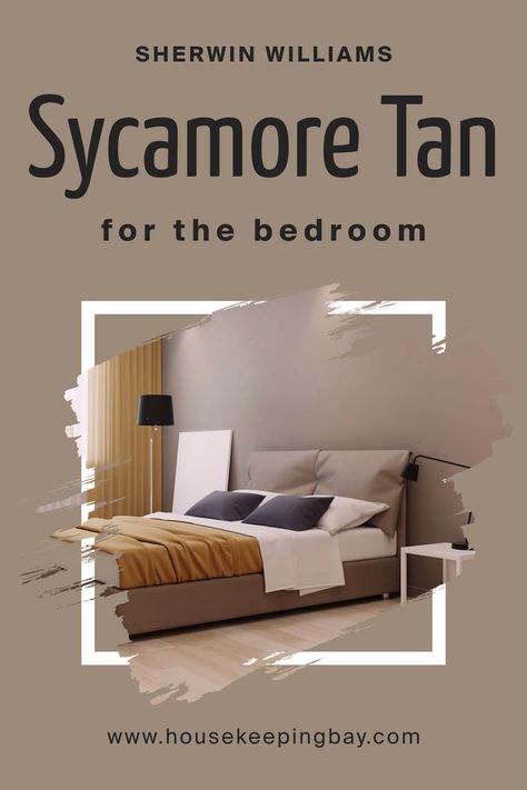 Sycamore Tan SW 2855 for the Bedroom by Sherwin-Williams Modern Gray Sherwin Williams, Modern Grey Bedroom, Worldly Gray, Sherwin Williams Gray, Contemporary Design Style, Natural Wood Furniture, Repose Gray, Agreeable Gray, Favorite Paint Colors