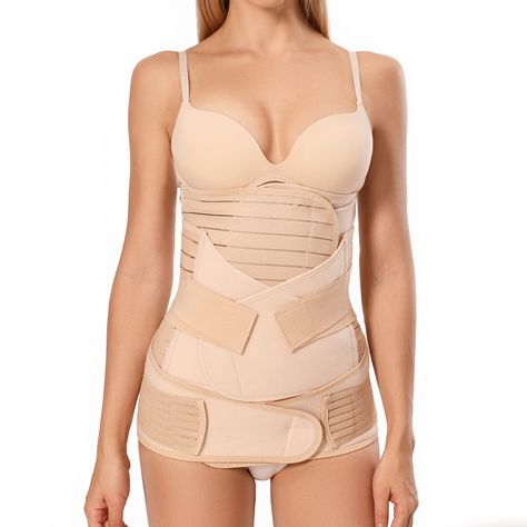 Postpartum Belly Band Wrap Girdle 3 in 1 Belt - C section Binder Post Pregnancy Recovery Support For Women - Post Delivery Shapewear Tummy Bandit Abdominal Corset Body Shaper Faja Postparto Cesarea Girdles Shapewear Bellefit Maternity, Post Partum Girdle, Postpartum Waist Trainer, Waist Shaper Corset, Post Pregnancy Belly, Belly Support Band, Postpartum Belly Band, Strapless Shapewear, Belly Support Pregnancy