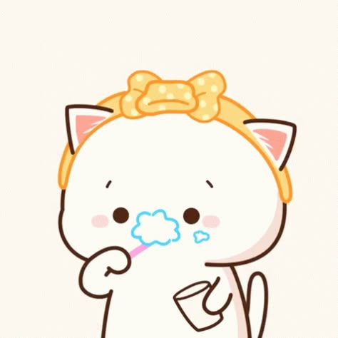 Peachcat Brush Teeth GIF - Peachcat BrushTeeth - Discover & Share GIFs Cat Animated, Tooth Cartoon, Kawaii Cat Drawing, Pusheen Cute, Chibi Cat, Cute Bear Drawings, Cute Kawaii Animals, Cute Cartoon Images, Cute Cat Wallpaper