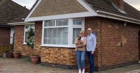 Ginny Simpson stumbled across a listing for a 1950s bungalow at work and sent it to her husband as a "joke" - but not long after they sold their home and began the transformation job Bungalow To 2 Storey Before And After, Semi Detached Bungalow Renovation, Uk Bungalow Renovation, Small Bungalow Renovation, 1950s Bungalow Renovation, Small Bungalow Interior Ideas, Chalet Bungalow Renovation, Bungalow Renovation Before And After Uk, Small Bungalow Interior