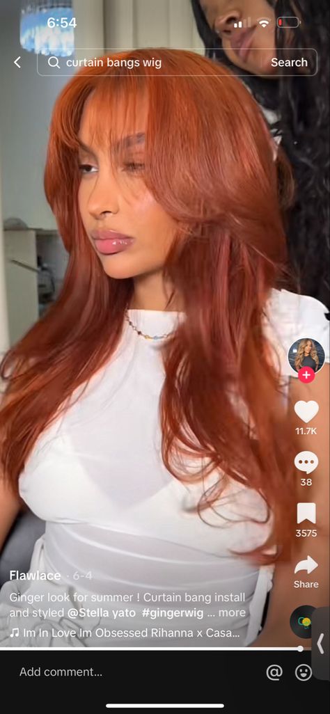 Ginger Hair Color, Dyed Hair Inspiration, Dyed Natural Hair, Hair Stylies, Dope Hairstyles, Hair Laid, Hair Inspiration Color, Orange Hair, Baddie Hairstyles