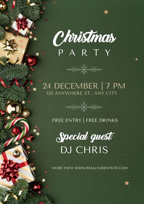 Шаблони Christmas Party Poster Template, Flyer Design Christmas, Christmas Party Flyer Design, Christmas Flyer Design Graphics, Christmas Event Flyer, Merry Christmas Flyer Design, Christmas Templates Background, Christmas Flyer Template Free, Christmas Party Poster Design