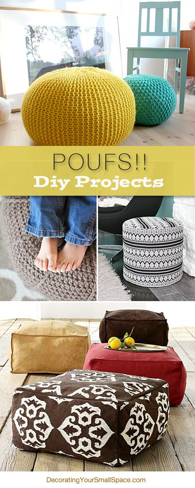 Poufs!! DIY Projects • Learn how to make Poufs! • Ideas and Tutorials! Diy Pouf, Crafty Diy, Diy Projects To Try, My New Room, The Floor, Room Diy, Home Decor Inspiration, Diy Sewing, Home Projects