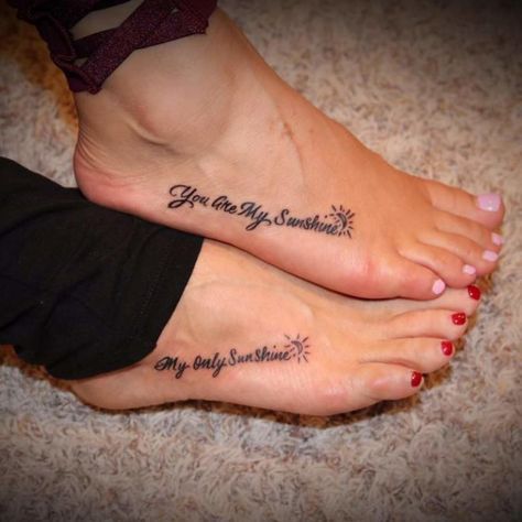 Mother Daughter Tat, Mother Daughter Tats, Mother And Daughter Tattoos, Mommy Daughter Tattoos, Tattoos About Growth, Nail Foot, Mom And Daughter Tattoos, Sunshine Tattoo, Mother Daughter Tattoo