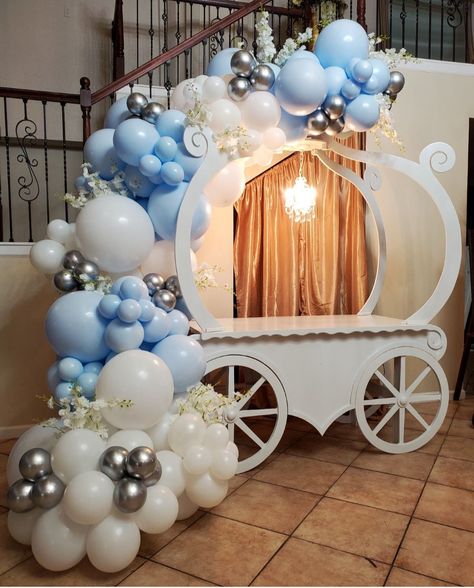 Cinderella Birthday Party Backdrop, Cinderella Ball Party Ideas, 15 Cinderella Theme, Elegant Cinderella Party, Cinderella 3rd Birthday Party, Cinderella Balloon Arch, Cinderella Prom Theme, Cinderella Themed Birthday Party, Cinderella Sweet 16 Decorations