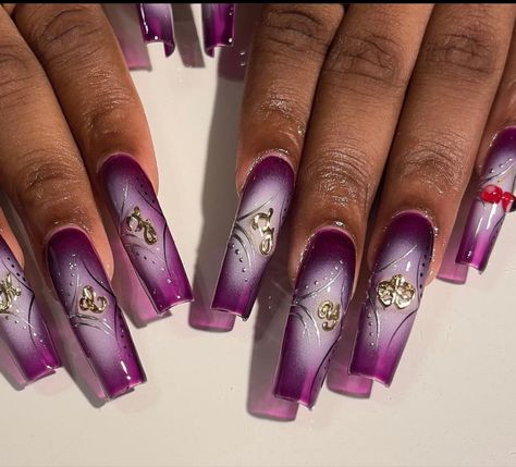 Purple Y2k Nails, Acrylic Nails Y2k, 90s Nails, Nails Y2k, Punk Nails, Exotic Nails, Really Cute Nails, Acrylic Nails Coffin Pink, Nails Only