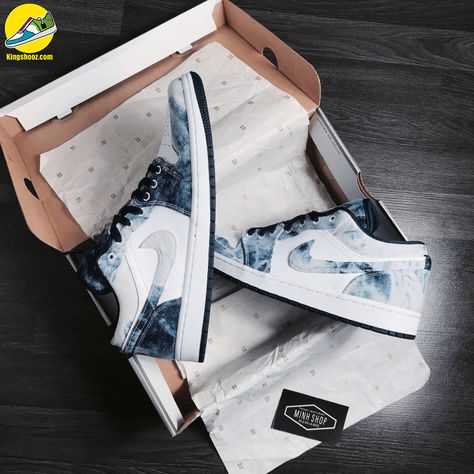 Air Jordan 1 Low Washed Denim Check more at https://kingshooz.com/product/air-jordan-1-low-washed-denim/ Jordan 1 Low Washed Denim, Air Jordans Shoes, Af1 Shoes, Jordans Shoes, Nike Air Force 1 Custom, Nike Air Jordan Shoes, Brand Sneakers, Unique Sneakers, Air Force 1 Custom