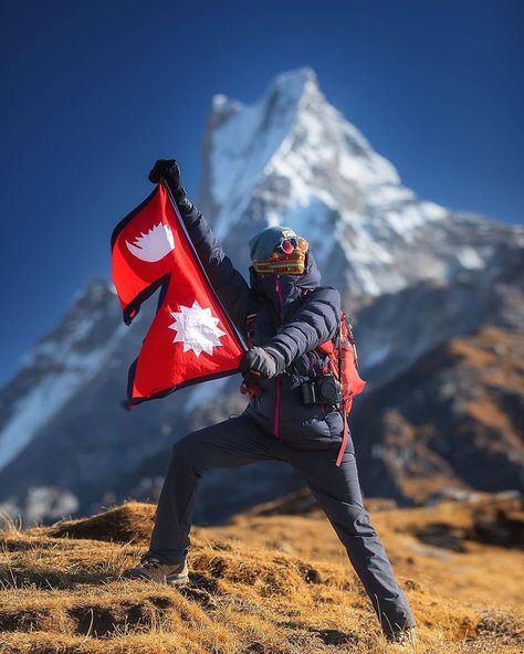 Altitude Trails & Adventures on Instagram: “LONG LIVE NEPAL! JAI NEPAL! ¡VIVA NEPAL! YES HELLO NEPAL! ⠀ Did you know that only Nepal has the only non-rectangular national flag on…” Nepal Flag Image, Nepali Flag, Nepal Flag, Alphabet Design Projects, Kpop Fashion Men, Nepal Culture, Boy Best Friend Pictures, Flag Tattoo, Nepal Travel