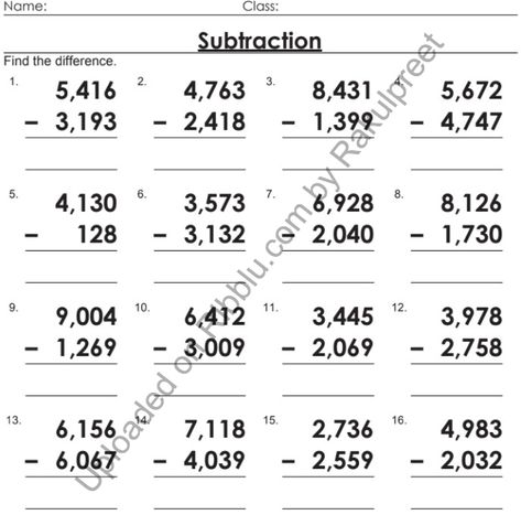 Subtraction Worksheets for Class 3 Maths Cbse Class 3 Maths Worksheet, Maths Worksheet For Grade 3, Class 4 Maths Worksheet, Maths Subtraction Worksheets, Maths Worksheets Grade 3, Class 3 Maths Worksheet, Year 5 Maths Worksheets, Class 3 Maths, Class 4 Maths