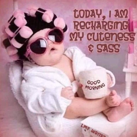 Today, I am recharging my cuteness & sass. Verknipte Humor, Sunday Morning Quotes, Morning Memes, Good Morning Funny Pictures, Weekend Quotes, Good Morning Sunshine Quotes, Happy Morning Quotes, Funny Good Morning Quotes, Morning Quotes Funny