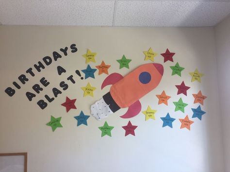 25+ best ideas about Birthday wall on Pinterest | Birthday display ... Birthday Board Ideas, Space Theme Classroom, Preschool Birthday, Birthday Board Classroom, Birthday Bulletin Boards, Birthday Bulletin, Infant Classroom, Preschool Bulletin, Birthday Display