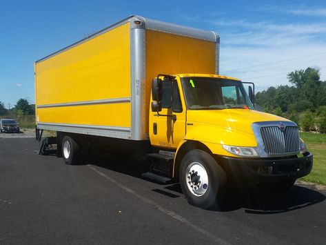 2011 International 4300 box truck Yellow Truck, 11 Number, Second Income, Truck Boxes, Box Truck, Vision Board Images, International Model, Air Brake, Ariana Grande Photoshoot