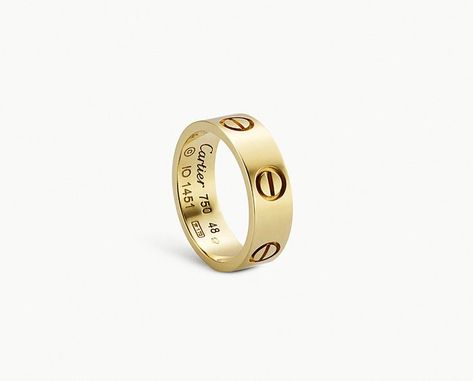 Cartier 18ct Yellow Gold Love Ring Fake Cartier Ring, 18ct Gold Jewellery, Gold And Silver Stacked Rings, Hermes Ring, Gold Love Ring, Classic Jewelry Pieces, Iconic Jewelry, Cartier Love Ring, Bracelet Cartier