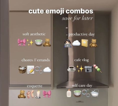 Study Emoji Combination, Cute Emoji Combos, Insta Profile Ideas, Emoji Signs, Cute Emoji Combinations, Emoji Combos, Best Friend Thoughts, Clever Captions, Clever Captions For Instagram