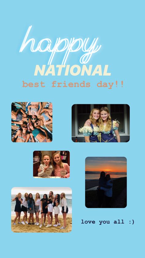 National Best Friend Day Instagram Story, Happy National Best Friend Day, Friend Day, National Best Friend Day, Photo Hacks, Best Friend Day, Story Insta, Ig Templates, Happy B Day