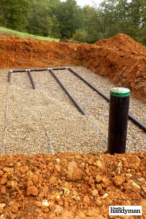 Mound Septic System, Diy Septic System, Septic Tank Design, Septic Tank Systems, Grey Water System, 55 Gallon Drum, Pressure Treated Wood, 55 Gallon, Diy Plumbing