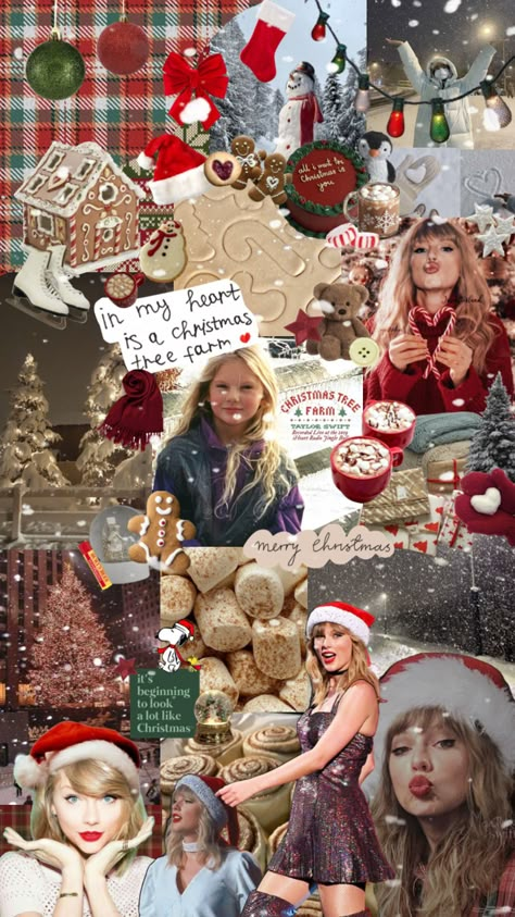 Aesthetic Christmas Profile Picture, Holiday Homescreen, Taylor Swift Christmas Songs, Taylor Swift Christmas Wallpaper, Christmastree Aesthetic, Merry Swiftmas, Christmas Wallpaper Ipad, Taylor Wallpaper, Taylor Swift Christmas