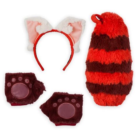 Red Panda Costume Diy, Turning Red Costume, Red Panda Costume, Age Reg, Red Birthday Party, Panda Costumes, Paw Gloves, Easy Halloween Party, Fluffy Tail