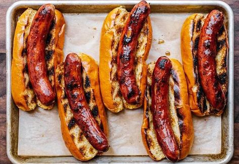 The Best Hot Dogs We'll Be Eating All Summer | Clean Plates Healthy Hot Dog, Best Hot Dogs, Lunch At Home, Gourmet Hot Dogs, Beef Hot Dogs, Clean Plates, Smoked Beef, Wagyu Beef, Taste Made