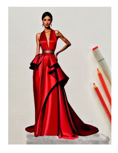 Fashion Illustrations Techniques, Fashion Artwork, Fashion Illustration Sketches Dresses, Fashion Design Sketchbook, Fashion Design Collection, Sketches Dresses, Fashion Illustration Dresses, Fashion Illustration Sketches, Model Drawing